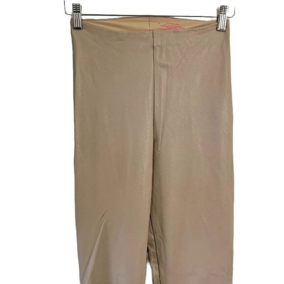 Commando Faux Leather Flare Legging in Sand - Picture 5 of 9